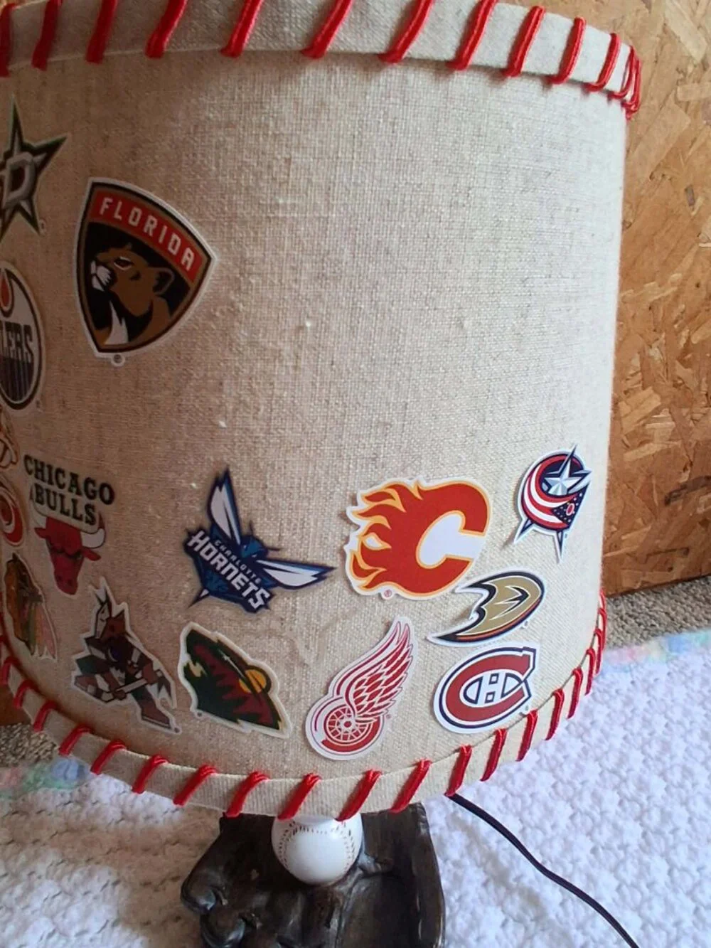 Baseball Desk Lamp (ceramic on bottom)